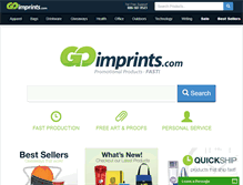 Tablet Screenshot of goimprints.com